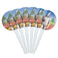 thumbnail image 1 of Wizard of Oz Tin Man Character Cupcake Picks Toppers Decoration Set of 6, 1 of 7