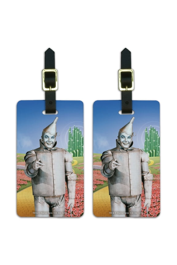 Wizard of Oz Tin Man Character Luggage ID Tags Suitcase Carry-On Cards - Set of 2