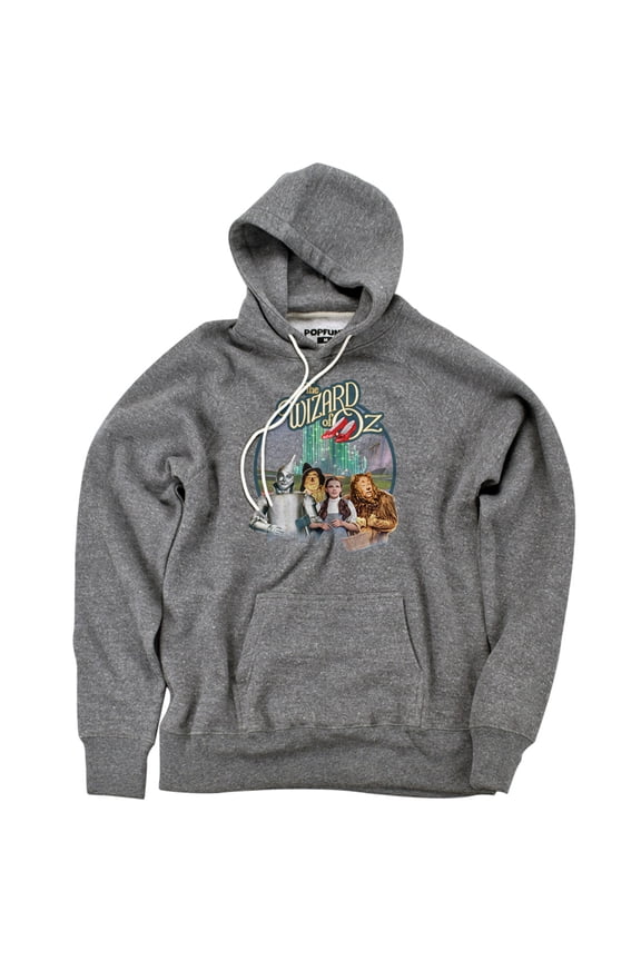 Wizard of Oz We're Off To See The Wizard Unisex Adult Slim Fit Pull-Over Heather Hoodie, Athletic Heather, Small