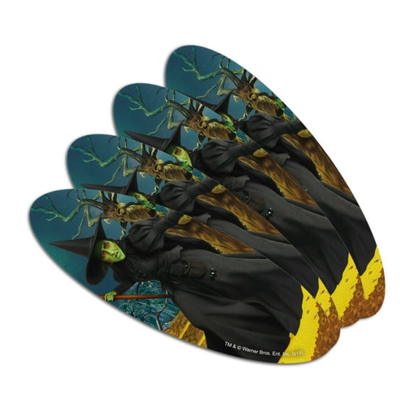 Wizard of Oz Wicked Witch Character Double-Sided Oval Nail File Emery Board Set 4 Pack