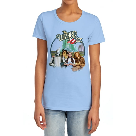 Wizard of Oz were Off to See Wizard Women's T Shirt (Small) Light Blue