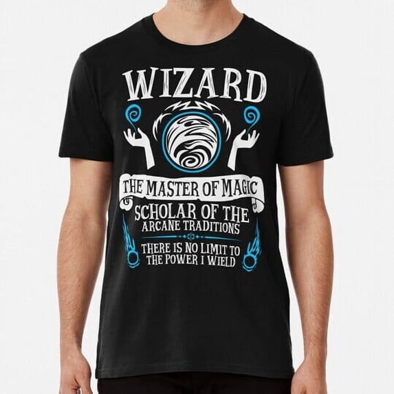 Masters In Usa Wizard the Master Magic Dungeons Dragons white Text S to 5XL Made in ...