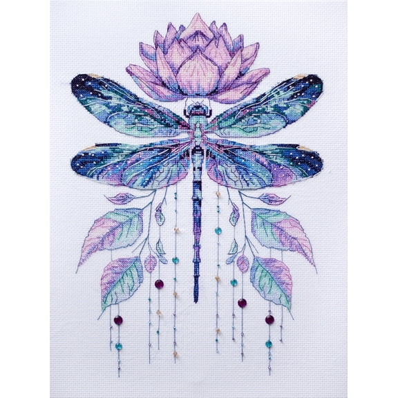 Wizardi Cross-Stitch kit - Summer Muse. Beginner Embroidery Kit for Adults. Cross-Stitch Supplies. Needle, Canvas, Scheme, Floss and Floss Organizer Kit. AH-278 Abris Art