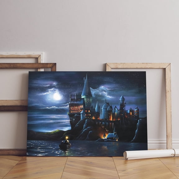 Wizarding Inspired Art Poster, Hogwart Castle Poster, Wizard Magic Castle, Magical Wizard School Poster, Hogwarts, Unframed Poster Size 12x18