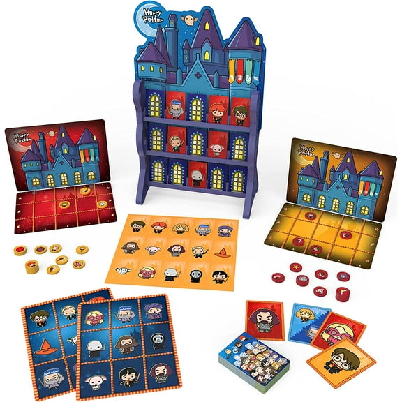 Wizarding World, Harry Potter Games HQ Checkers Tic Tac Toe Memory Match Go Fish Bingo Card Games Fantastic Beasts Gift, for Adults & Kids Ages 4+
