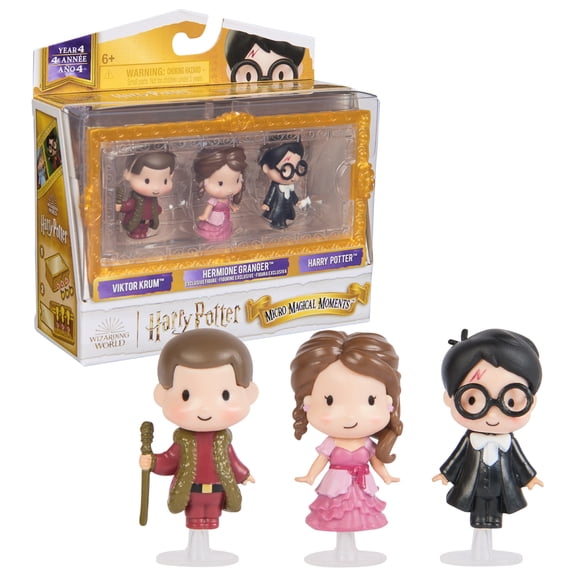 Wizarding World, Harry Potter Micro Magical Moments, Harry, Hermione & Krum, 1.5-inches