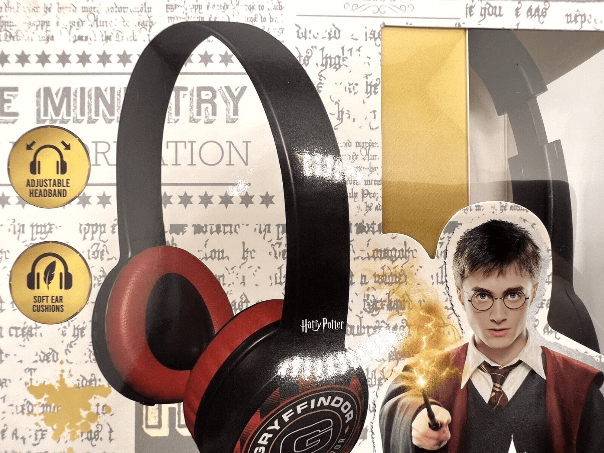 Wizarding World Harry Potter Over Ear Headphones, Black & Red