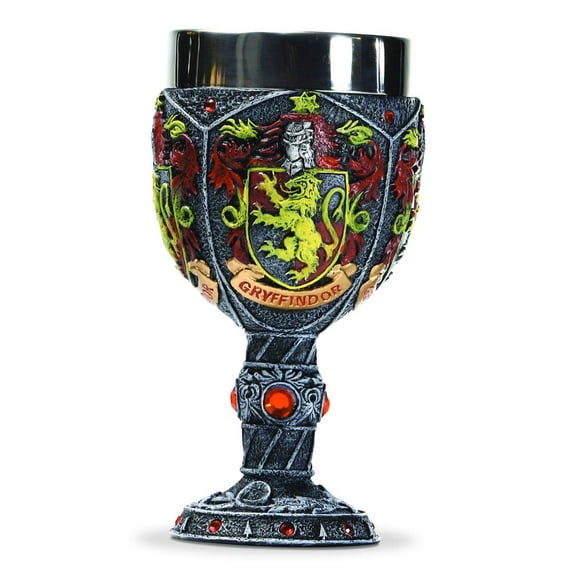 Wizarding World of Harry Potter Gryffindor Decorative Stainless Steel Resin Goblet 7in H