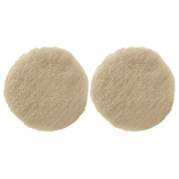 Wizards 12 DA Wool Cut Pad Buffing Pads - Velcro Backed, Fast Cutting Wool Buffs - Compatible with 3 Inch Backing Plates - Flexible Auto Detailing Tool For Beginners - ?3x3x0.5 Inches - 2 Pack