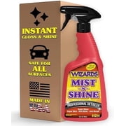 Wizards Mist-N-Shine Quick Detailer Spray & Professional Car Detailer, High-Gloss Exterior Car Cleaner & Shine for Glass, Metal, Plastic & More, 22 oz