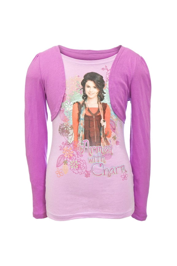 - Charm Girls Youth 2fer Long Sleeve T-Shirt - Large