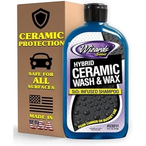 Wizards Products Select Hybrid Ceramic Car Wash & Wax Car Wash Soap Car Cleaning Kit, 16 fl oz