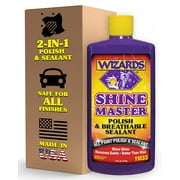 Wizards Shine Master Polish & Sealant Wax-Based Water Spot Remover for Cars and Boats, 16 oz