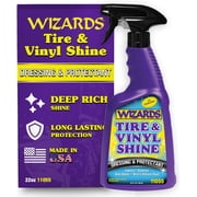 Wizards Tire Shine Spray Vinyl & Tire Shine Dressing and Protectant Spray, 22 oz