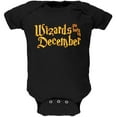 thumbnail image 1 of Wizards are born in December Soft Baby One Piece Black 18-24 M, 1 of 1