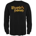 thumbnail image 1 of Wizards are born in February Mens Long Sleeve T Shirt Black 3X-LG, 1 of 1