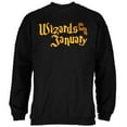 thumbnail image 1 of Wizards are born in January Mens Sweatshirt Black MD, 1 of 1