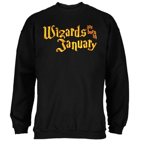 Wizards are born in January Mens Sweatshirt Black MD