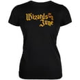 thumbnail image 1 of Wizards are born in June Juniors Soft T Shirt Black MD, 1 of 1