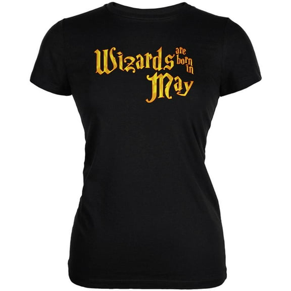 Wizards are born in May Juniors Soft T Shirt Black 2XL