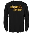 thumbnail image 1 of Wizards are born in October Mens Long Sleeve T Shirt Black 3X-LG, 1 of 1