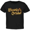 thumbnail image 1 of Wizards are born in October Toddler T Shirt Black 2T, 1 of 1