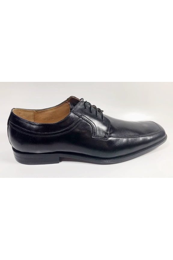 Men's Leather Moc Toe Oxford Style 700, Black - Size 46