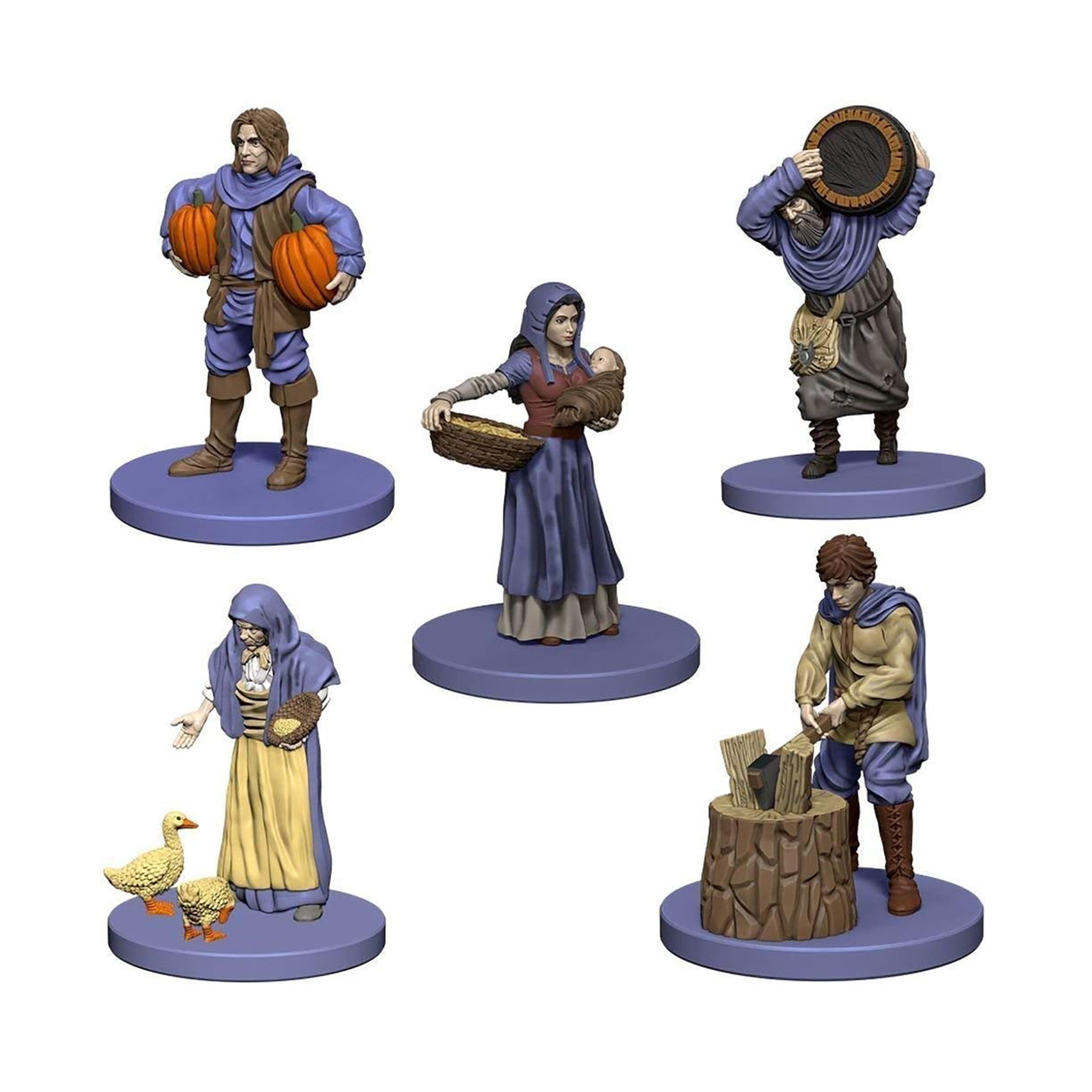 NECA WizKids Deep Cuts Unpainted Miniatures: Timber Wolves - D&D Tabletop Miniatures, Wave 7
