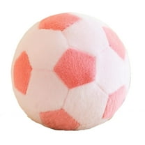 Wizlet 10 in Soccer Plush Ball Shaped Pillow Toy Football Stuffed Animal Room Decor Pink