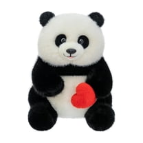 Wizlet 11in Panda Dolls with Love Heart , Soft Stuffed Plush Animal Toys Plushies Birthday Gifts for Her/Girlfriend Lover Mom Kids (White)