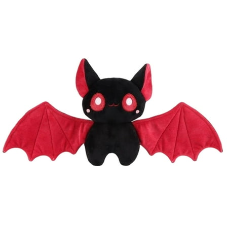 Wizlet 18.9 inch Plush Bat Stuffed Animal Plush Toy Halloween Bat Decor Bedtime Toys for Kids Red