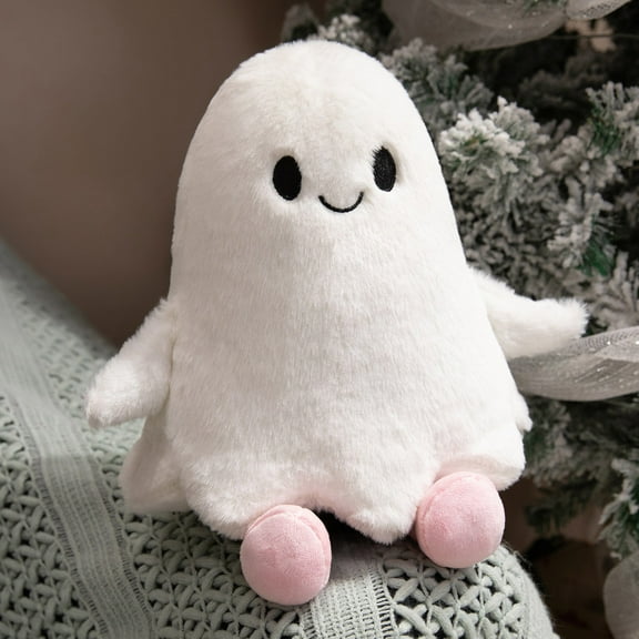 Wizlet 2025 Halloween Decorations Ghost Plush Dolls, 7.8 Inch Cute Ghost Plush Toys, Super Soft Stuffed Animals,Cute Smiling Ghost Doll, Best Halloween Birthday Gifts for Kids