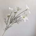 thumbnail image 1 of Wizlet Artificial Fake Flowers Plants Cosmos Silk Flower Arrangements Wedding Bouquets Decorations Plastic Floral Table Centerpieces for Home Garden Party Decor 14'' High - White, 1 of 8