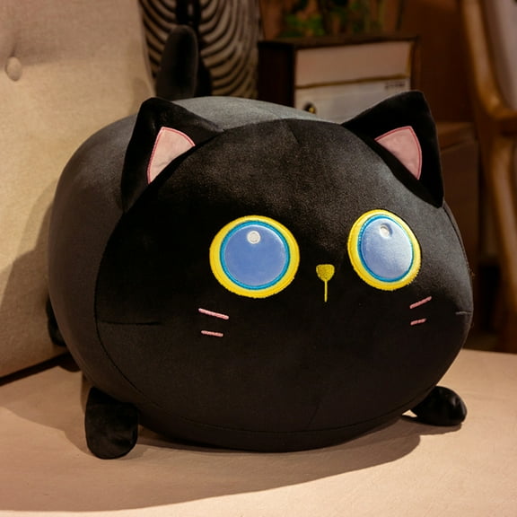 Wizlet Cat Plush Hugging Pillow, Super Soft Kitten Cat Stuffed Animal Toy Body Pillow, Kids Gifts for Birthday,Valentine,Christmas 13.7in (C)