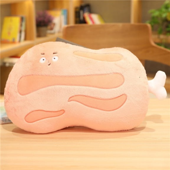 Wizlet Chicken Meat Plush Toy - 2026 New Cartoon Breakfast Series Stuffed Toy, Soft Cute Food Stuffed Plush Pillow, Gifts for Birthday, Valentine's Day, Christmas 19in (Chicken Meat)