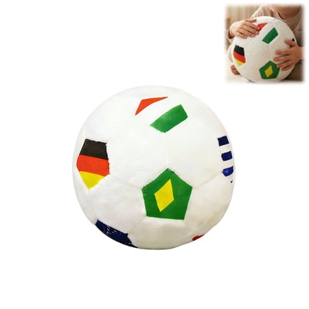 Wizlet Country Flag Soccer Plush Ball Toy, 7.8in Soft World Flag Football Stuffed Plush Pillow, Sports Themed Decor Gift-M