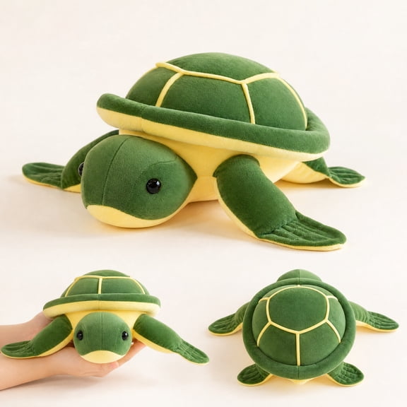 Wizlet Cute Green Sea Turtle Stuffed Plush Toy, Marine Tortoise Animal Figurine, Soft Oceanthemed Plush Doll, Home Decor And Holiday Gift