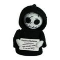 thumbnail image 1 of Wizlet Handmade Halloween Skeleton Crochet with Positive Message - Funny Knitted Wool Death Skull Doll for Halloween Home Office Decor, 1 of 5