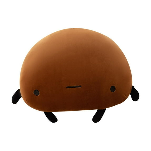 Wizlet Kawaii Potato Plush Pillow, Cute Sad Potato Plush, Funny Food Stuffed Plushie Pillow, Soft Plush Doll Room Decor 17.7 in Brown