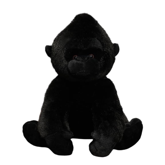 Wizlet Realistic Black Gorilla Stuffed Animal Cute Silverback Plush Doll Toy 8.6 inch for Valentine's Day Birthday Xmas Christmas Best Gifts (Black)