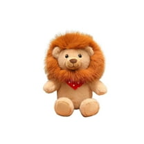 Wizlet Lion Stuffed Animals Plush Toys,7.8" Cute Plushie Soft Cuddly Toy, Gifts for Family Kids Girls Boys Brown