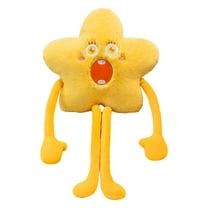 Wizlet Long Star Plush Pillow Cute Stuffed Animals Kawaii Soft Plushies, Star Throw Pillow Plush Toys Gift for Girlfriend, Kids Yellow