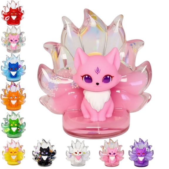 Wizlet Nine-Tailed Fox Quicksand Ornaments ,Toy Collection Desk Accessories Home & Office Decoration,Car ornaments