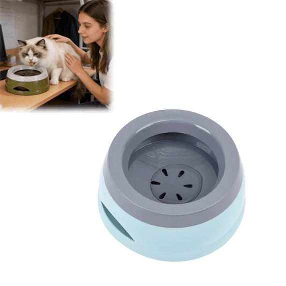 Wizlet No Spill Pet Water Bowl, Leak Proof Water Dispenser for Dogs and Cats, Ideal for Home and Car Travel_Sky Blue