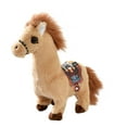 thumbnail image 1 of Wizlet Robot Horse Plush Toy Pony Electronic Interactive Horse - Walking Sound,Tail Wagging,Realistic Robot Horse,Stretching Companion Animal (Khaki), 1 of 6