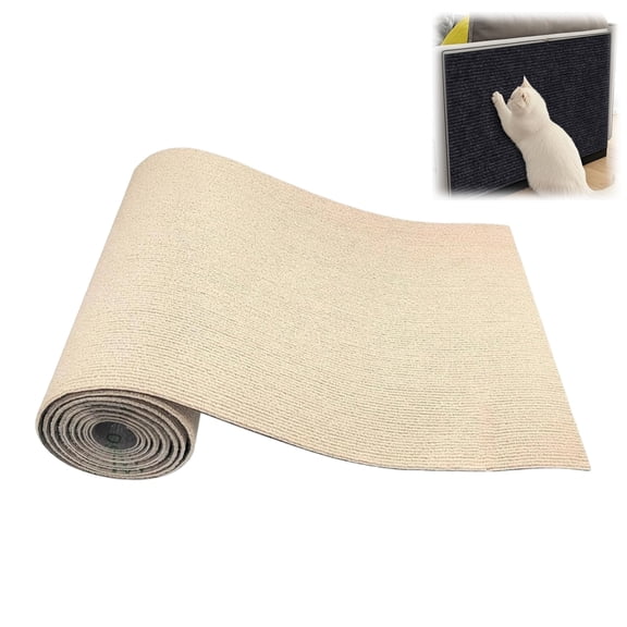 Wizlet Self-Adhesive Trimmable Cat Scratching Carpet Mat, DIY Cat Tree Shelf Steps Replacement Cover Pad, Furniture Wall Couch Corner Protector