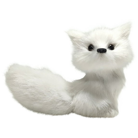 Wizlet Simulation Fox Plush Toy Cute Mini Stuffed Animal Plush Home Desktop Decoration, Birthday Valentine's Day Gift (G)