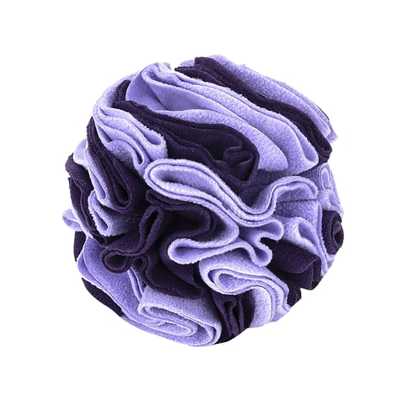 Wizlet Snuffle Ball for Dogs, Puzzle Sniffing Interactive Dog Ball for Blind Dogs Training Stress Relief Dog Enrichment Toys Treat Machine Washable - Dark Purple_S