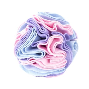 Wizlet Snuffle Ball for Dogs, Puzzle Sniffing Interactive Dog Ball for Blind Dogs Training Stress Relief Dog Enrichment Toys Treat Machine Washable - Light Purple_S