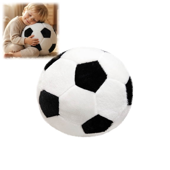 Wizlet Soccer Ball Sports Pillow Fluffy Soft Throw Pillow Toy, 5.9in Sports Theme Orbicular Durable Sport Soccer Ball Plush Toys - 5.9in